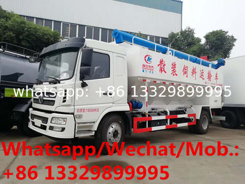 CLW brand shanqi XUANDE X6 4*2 LHD Euro 5 diesel 22cbm-24cbm bulk feed transported vehicle for sale, animal feed truck