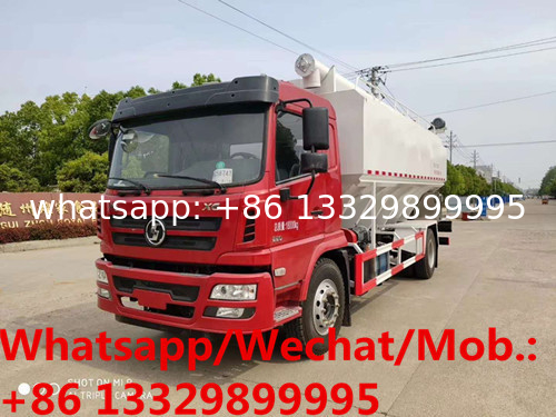 CLW brand shanqi XUANDE X6 4*2 LHD Euro 5 diesel 22cbm-24cbm bulk feed transported vehicle for sale, animal feed truck