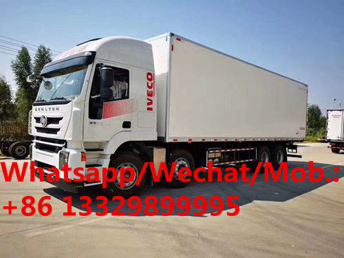 GENLVON 425hp diesel 25tons refrigerated truck for sale, refrigerated truck for fresh fruits and vegetables