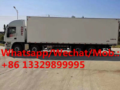 GENLVON 425hp diesel 25tons refrigerated truck for sale, refrigerated truck for fresh fruits and vegetables