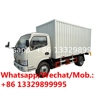 ​  customized light duty dongfeng diesel van cargo vehicle for sale, new brand Dongfeng dry good transported van truck