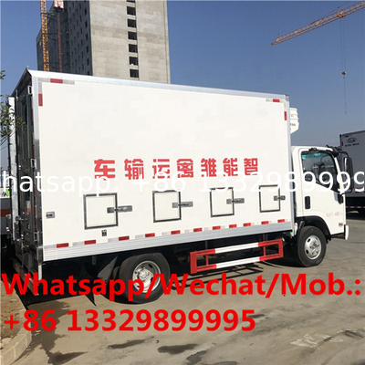 new manufactured ISUZU livestock poultry day old chick transported vehicle for sale, refrigerated truck for baby chick