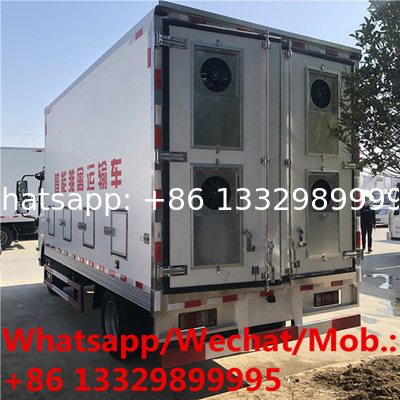 new manufactured ISUZU livestock poultry day old chick transported vehicle for sale, refrigerated truck for baby chick