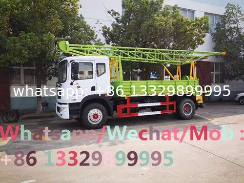 Best price Customized Dongfeng D9 200m-300m Water Well Drilling Rig truck for sale, well drilling rig mounted on truck