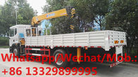HOT SALE!Dongfeng D9 4*2 LHD 190hp 6.3tons cargo truck with crane, new best price telescopic crane mounted on truck