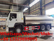 HOWO 6*4 LHD 371hp diesel stainless steel water tanker supplying vehicle,  water tanker for liquid food transportation
