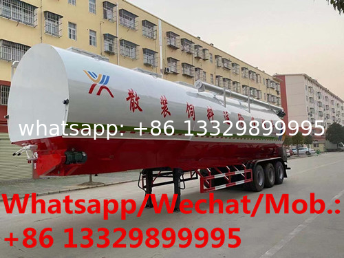 New designed round shape 63cbm livestock  bulk feed container semitrailer, farm-oriented feed body trailer for sale