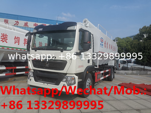best price SINO TRUK HOWO 4*2 20cbm farm-oriented livestock feed pellet truck for sale, bulk feed transported truck