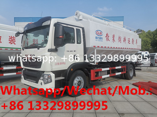 best price SINO TRUK HOWO 4*2 20cbm farm-oriented livestock feed pellet truck for sale, bulk feed transported truck