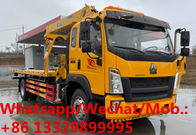 SINO TRUK HOWO 8T road recovery vehicle for sale, new Flatbed wrecker towing truck with telescopic crane boom for sale,