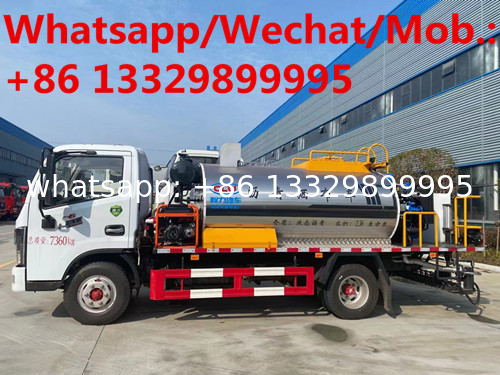 Customized dongfeng 4*2 LHD 4cbm intelliegent type asphalt distributing vehicle for sale, bitumen tanker spreading truck