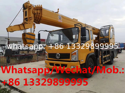 new manufactured Dongfeng 4*2 LHD 12T sink-style mobile crane truck for sale, cheaper price 12T crane truck vehicle