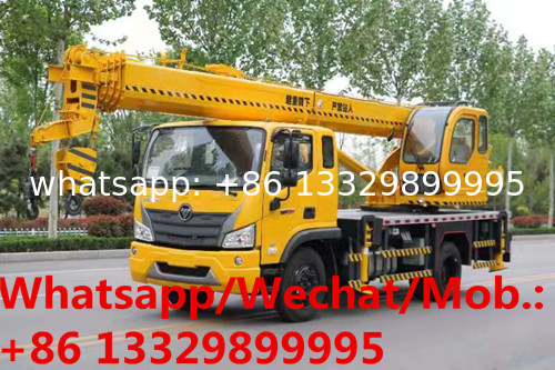 HOT SALE! New designed good price FOTON 4*2 LHD 12T mobile crane truck, factory sale direct price 12T truck crane