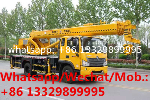 HOT SALE! New designed good price FOTON 4*2 LHD 12T mobile crane truck, factory sale direct price 12T truck crane