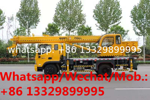 HOT SALE! New designed good price FOTON 4*2 LHD 12T mobile crane truck, factory sale direct price 12T truck crane
