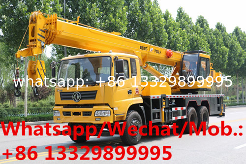 Customized Dongfeng 6*4 LHD/RHD 25tons sink-style mobile crane truck for sale, factory sale best price crane truck,