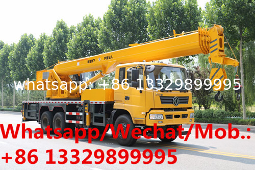 Customized Dongfeng 6*4 LHD/RHD 25tons sink-style mobile crane truck for sale, factory sale best price crane truck,