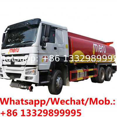 New SINO TRUK HOWO 6*4 LHD diesel fuel tanker truck for sale, Best price mobile 336hp oil tanker transported truck