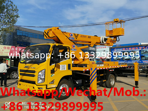 HOT SALE! JMC brand 4*2 diesel telescopic aerial working platform truck, 21m hydraulic high altitude operation truck