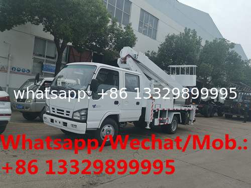 Customized ISUZU brand 4*2 2 rows 18m telescopic aerial working platform truck for sale, High altitude operation truck