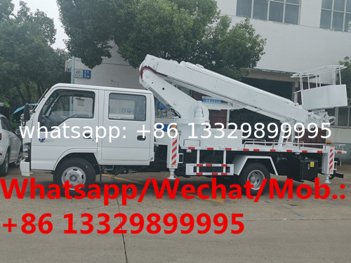 Customized ISUZU brand 4*2 2 rows 18m telescopic aerial working platform truck for sale, High altitude operation truck