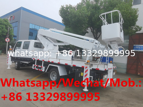 Customized ISUZU brand 4*2 2 rows 18m telescopic aerial working platform truck for sale, High altitude operation truck