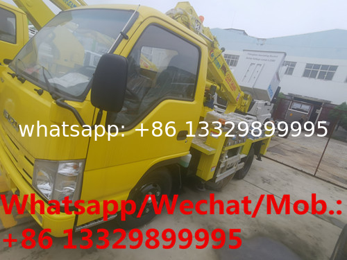 High quality ISUZU 4*2 single row 16m telescopic high altitude operation truck for sale, hydraulic aerial working truck