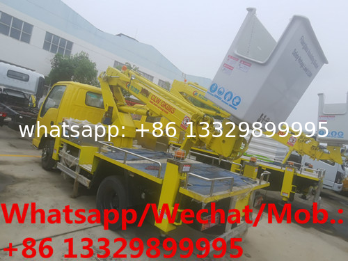 High quality ISUZU 4*2 single row 16m telescopic high altitude operation truck for sale, hydraulic aerial working truck