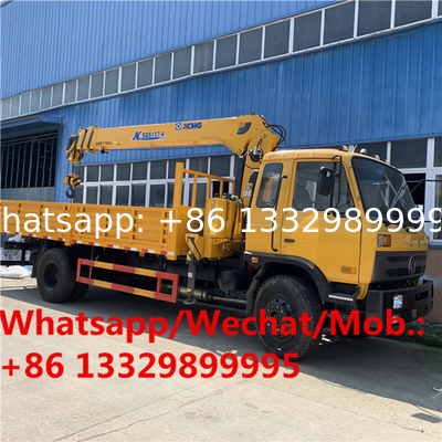 Hot Sale lower price Dongfeng 4x2 Crane Truck Mounted 6.3T Telescoping Boom Crane, Factory sale cargo truck with crane