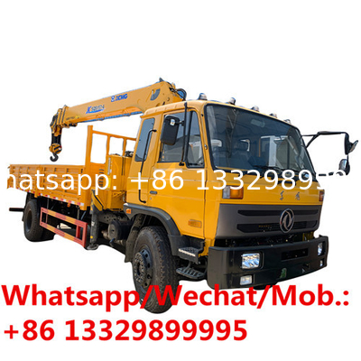 Hot Sale lower price Dongfeng 4x2 Crane Truck Mounted 6.3T Telescoping Boom Crane, Factory sale cargo truck with crane