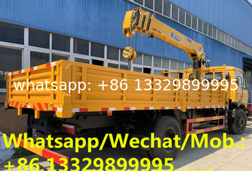 Hot Sale lower price Dongfeng 4x2 Crane Truck Mounted 6.3T Telescoping Boom Crane, Factory sale cargo truck with crane