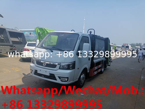 Factory sale dongfeng brand mini diesel 3.5cbm garbage compactor turck, wholesale price compacted garbage truck for sale