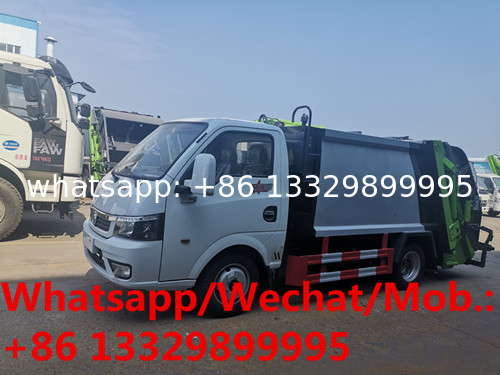 Factory sale dongfeng brand mini diesel 3.5cbm garbage compactor turck, wholesale price compacted garbage truck for sale