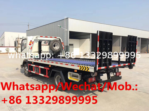 Factory sale Good price SINO TRUK HOWO 4T hydraulic roll-back road recovery wrecker towing truck, flatbed wrecker vehicl