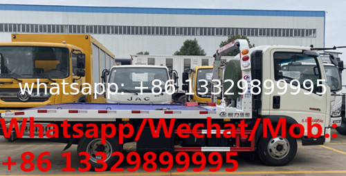 Factory sale Good price SINO TRUK HOWO 4T hydraulic roll-back road recovery wrecker towing truck, flatbed wrecker vehicl