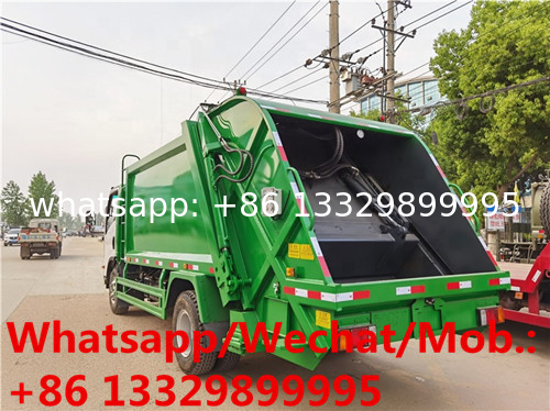 Japan ISUZU 6-8cbm compression garbage truck, Customized ISUZU 5T Rear compactor garbage truck sale in Philippines