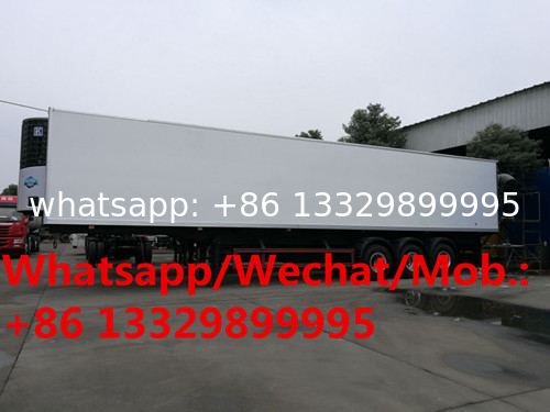 new designed 13.3m length refrigerated container semitrailer for sale, big capacity 73.4cbm refrigerated van trailer