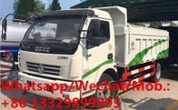 HOT SALE! customized Dongfeng 4*2 LHD 5T-7T dump tipper truck with hydraulic cover, factory sale domestic wastes tipper