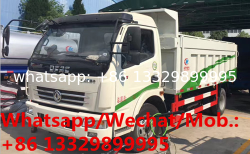 HOT SALE! customized Dongfeng 4*2 LHD 5T-7T dump tipper truck with hydraulic cover, factory sale domestic wastes tipper