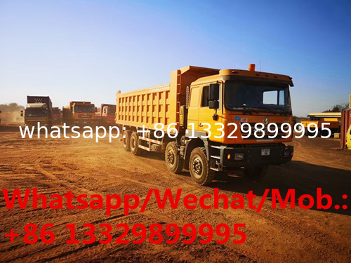 SHACMAN brand 8*4 F3000 LHD 40tons dump tipper truck for ore/gravel/coal transportation, heavy duty dump tipper for sale