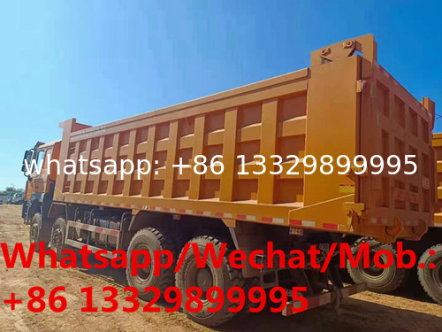 SHACMAN brand 8*4 F3000 LHD 40tons dump tipper truck for ore/gravel/coal transportation, heavy duty dump tipper for sale