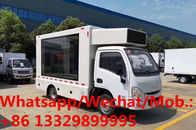 HOT SALE! YUEJIN brand 4*2 LHD gasoline Euro 6 engine P5 mobile LED advertising truck, LED screen vehicle for sale
