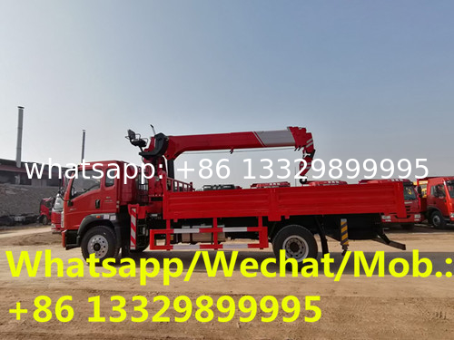 Customized SINO TRUK HOWO 8tons telescopic crane boom mounted on cargo truck for sale, HOT SALE! cargo truck with crane