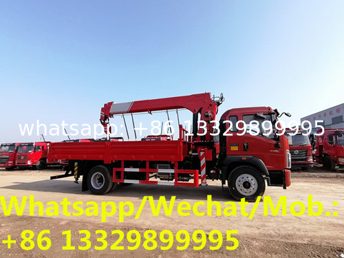 Customized SINO TRUK HOWO 8tons telescopic crane boom mounted on cargo truck for sale, HOT SALE! cargo truck with crane