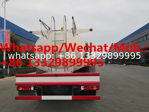 Customized SINO TRUK HOWO 266hp diesel 1,000L fresh milk tanker vehicle for sale, stainless steel liquid food beer truck