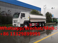 Customized SINO TRUK HOWO 6*4 diesel 16CBM fresh milk tanker vehicle for sale,  stainless steel liquid food tanker truck