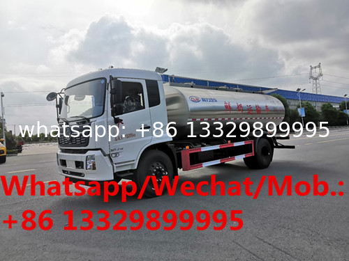 NEW DESIGNED DONGFENG TIANJIN 210hp diesel 12cbm milk tanker truck for sale, foodgrade liquid food tanker vehicle