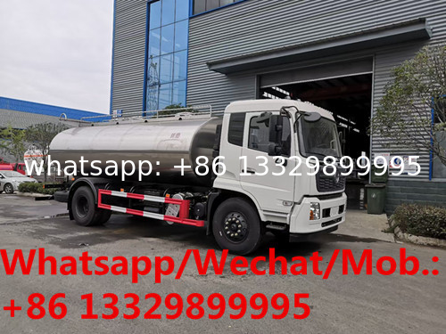 NEW DESIGNED DONGFENG TIANJIN 210hp diesel 12cbm milk tanker truck for sale, foodgrade liquid food tanker vehicle