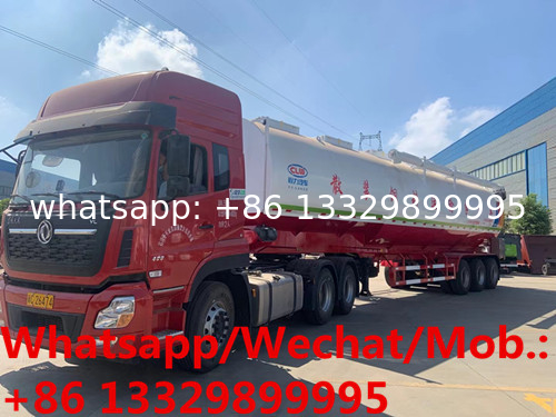 HOT SALE! 30T farm-oriented animal feed container semitrailer, Factory sale good price livestock poultry feed pellet tan