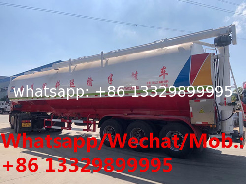 HOT SALE! 30T farm-oriented animal feed container semitrailer, Factory sale good price livestock poultry feed pellet tan